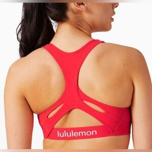 Lululemon Strong Identity Bra Carnation Red Sz 6